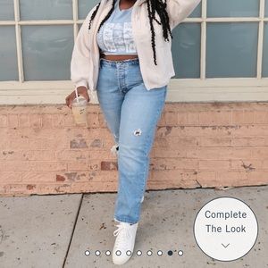 Abercrombie & Fitch Curvy High Rise Dad Jean, Size 32/14